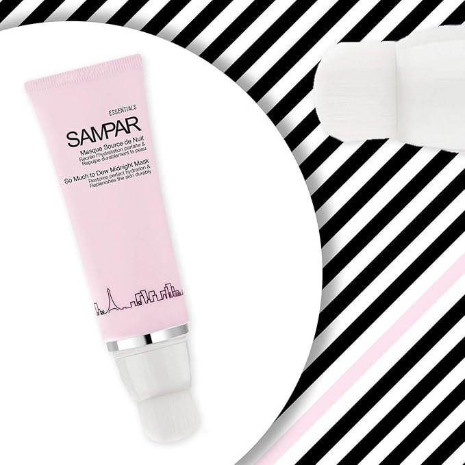 Sampar So Much To Dew Midnight Mask - Overnight Re-plumping Mask with Hyaluronic Acid - Hydrates & Restores Skin - All Skin Types - Cruelty-Free Paris Beauty - Rejuvenates & Moisturizes (1.7 oz)