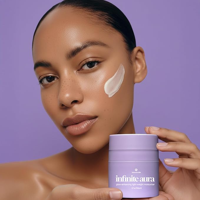 Infinite Aura Face Moisturizer, Hydrating Ceramide & Hyaluronic Acid Cream with Copper Peptide (GHK-Cu) & Vitamin C, Barrier-Repair for Dry/Sensitive Skin, 1.7 oz