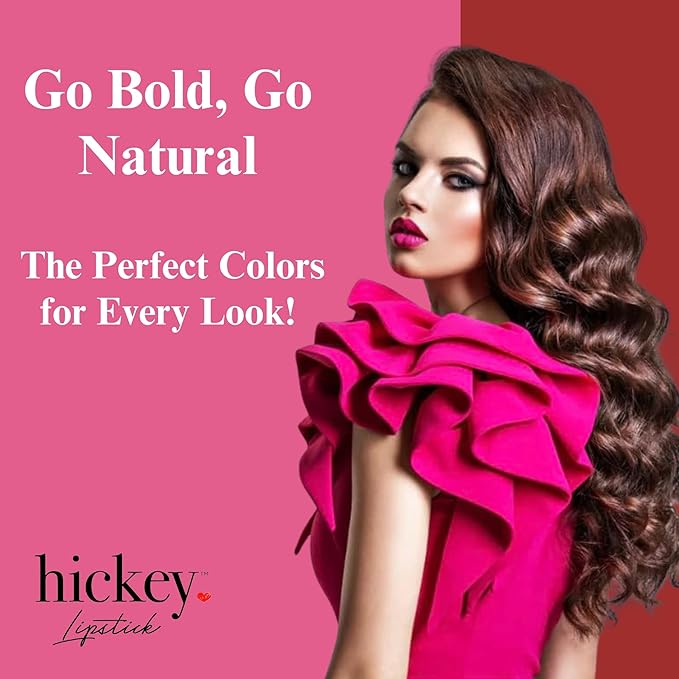 Hickey Lipstick Organic, Long Lasting Gluten Free Lipstick REFILL Collection THE VAULT COLLECTION - 8 Refill Shades Red, Hot Pink, Nude, Light Pink, Coral, Berry, Mauve, Terracotta