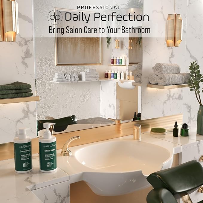 (dp) Tea Tree Conditioner – Hydrate & Soothe Dry Scalp and Hair – Clean + Salon-Grade Formula with Biotin & Keratin