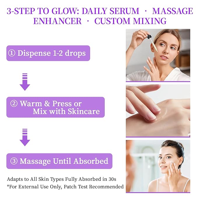 Rosehip Oil, Lavender Oil for Face, Facial Oils Blend Anti Aging with Frankincense & Pomegranate | Organic 100% Natural & Cold Pressed for Women Moisturizing, Brightening & Youthful Glow, 2 fl oz