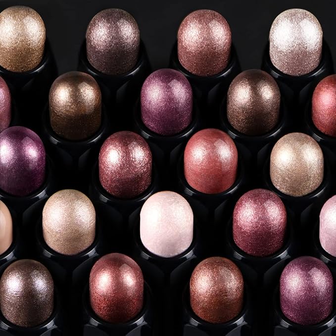 6PCS Eyeshadow and Eyeliner Pen,Matte And Shimmer Cream Eyeshadow Pencil Crayon,Champagne Rose Pink Eye Brightener Stick,Waterproof Long Lasting Highlighter Makeup Stick