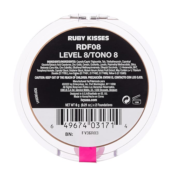 Ruby Kisses 3D Face Creator Cream Foundation & Concealer, 12 Hours Long Lasting, Medium to Full Coverage, Non-Greasy, Ideal for Makeup & Contour Palette (Level 8)
