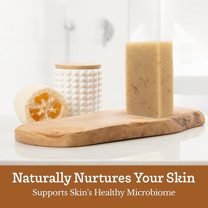 Southern Natural Oatmeal Soap Bar (3 Pack) Unscented Goat Milk Soap Bars With Colloidal Oatmeal & Honey. For Dry, Sensitive Skin. Fragrance Free Cleanser