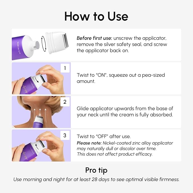 MAREE Neck Cream with Face Roller – Neck Creams For Tightening and Firming – Pro Retinol & AH-8 Firming Neck Cream Roller - Face Double Chin Wrinkle Cream for Women - Crema Reafirmante Para el Cuello