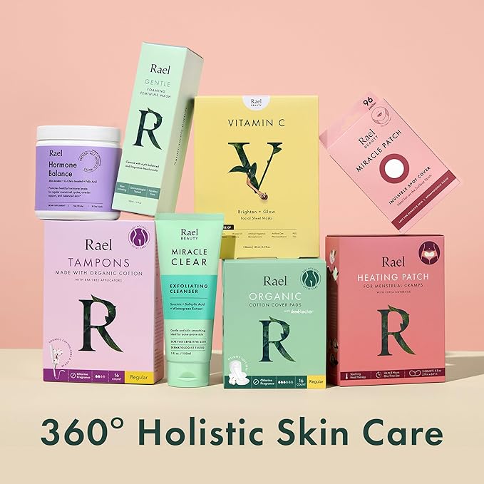 Rael Incontinence Liners for Women, Organic Cotton Cover, Postpartum Essential, Moderate Absorbency, Bladder Control, 4-Layer Core with Leak Guard Technology (Regular, 96 Count)