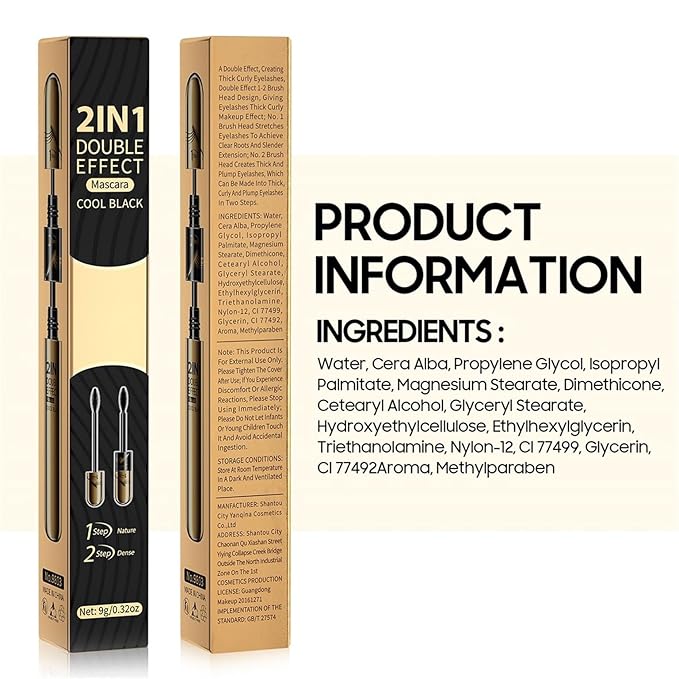 Tubing Mascara Instant Extensions, Black 2-1 Defining and Lengthening Mascara for Dramatic Lashes, Vegan & Cruelty | No Flaking and No Clumping (Pack of 1)