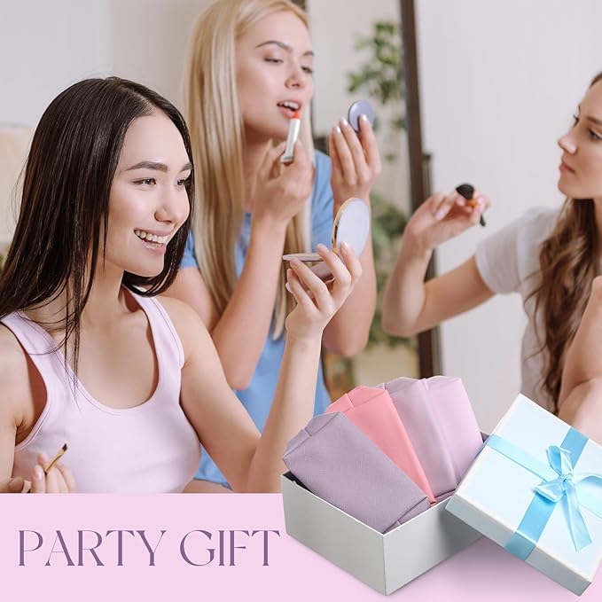 Kigeli 15 Pcs Aesthetic Makeup Bags PU Leather Cosmetic Pouches Waterproof Plain Toiletry Bags Makeup Pouches Bulk for Women Party Gift Travel Storage Organizer(Purple Series)