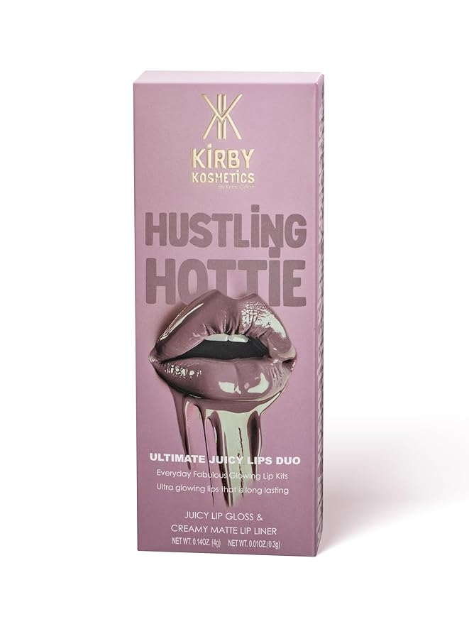 Lip Kit Duo – Hustlin Hottie - TikTok-Viral Precision Liner & Glossy Liquid Lipstick, Clean 2-Step Set with Hydrating Long-Wear Color – Bold Inclusive Beauty for Everyday Konfidence