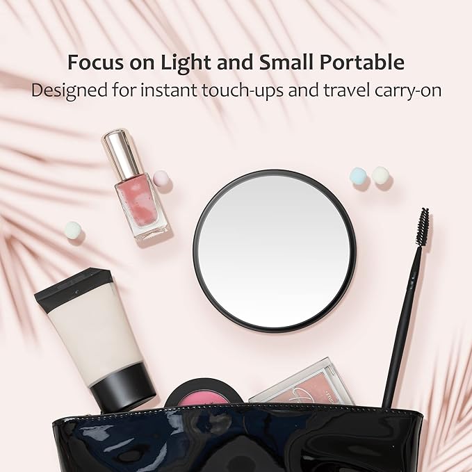 MIYADIVA 20X Magnifying Mirror, 20X Magnifying Mirror Suction Cup and Tweezers, As a Mganifying Makeup Mirror, Pocket Mirror Set for Eyes Makeup 3.5 Inches