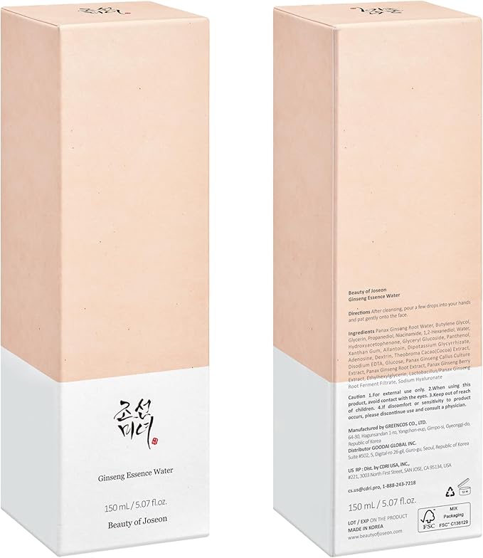 Beauty of Joseon Ginseng Essence Water Hydrating Face Toner for Dry, Dull Skin. Korean Moisturizing Skin Care for Men and Women 150ml, 5 fl.oz