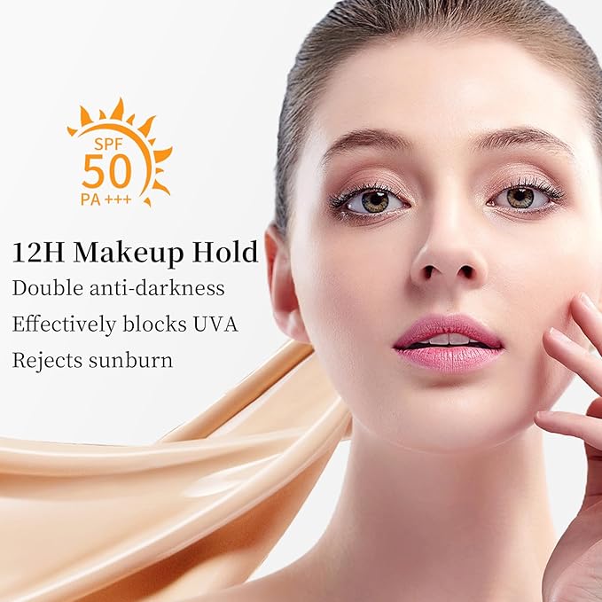 TUNBOT Liquid Makeup Foundation with SPF 50, Makeup to Cover Facial Imperfections, Unscented Foundation for All Skin Types (30ml)