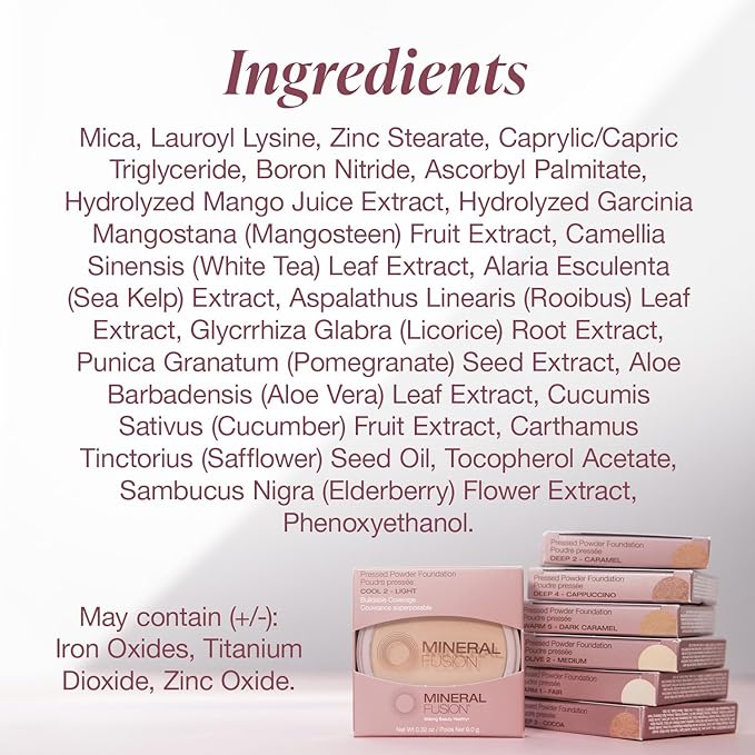 Mineral Fusion Pressed Makeup Powder Foundation, Warm, 0.32 Ounce