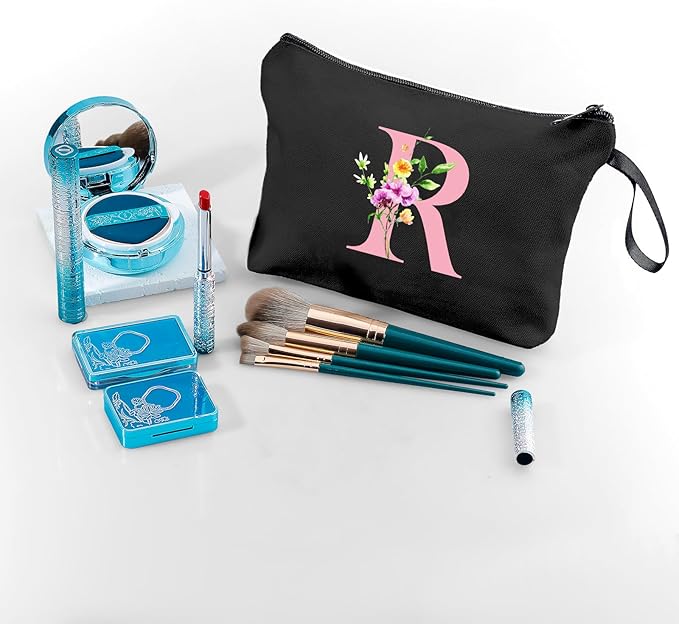 SEAMOON Bridesmaid Proposal Bridal Birthday Unique Gifts for Women Bride Friend Bestie Personalized Travel Make up Cosmetic Bag with Mirror Valentines Mothers Day Christmas Graduation R