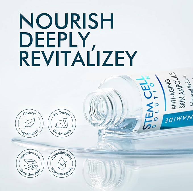 Stem Cell Serum for Face, Effective Microneedling Serum, Advanced Age-Defying Formula for Wrinkle Reduction & Skin Renewal- Daily Skincare Use with and Without Microneedling, 1.2 Fl Oz