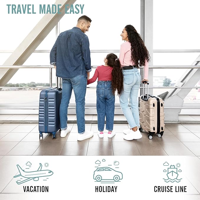 Veken 10 Set Packing Cubes for Travel Essential, Suitcase Organizer Bags in 4 Sizes, Carry-On Luggage Accessories with Large Laundry & Hanging Toiletry Bag, Must-Have for Airplane, Road Trip & Camping