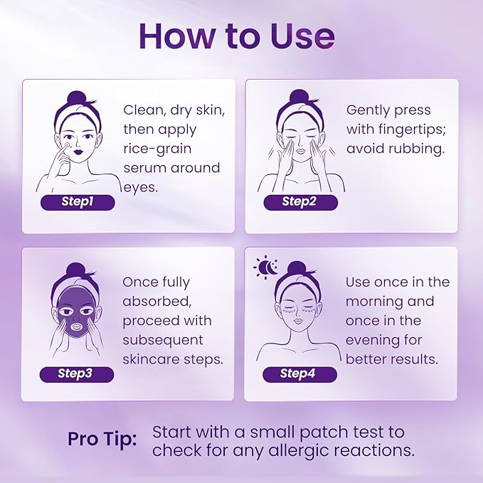 Caffeine & Retinol Under Eye Serum – Dermatologist-Tested, Fast Absorbing, Correction for Puffy Eye Bags Fine Lines Dark Circles Wrinkles While Providing Moisturizing Care-FX