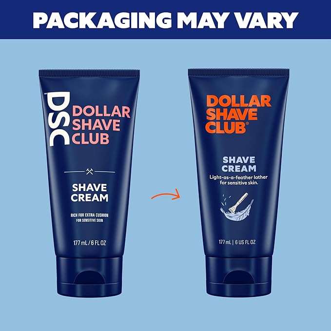 Dollar Shave Club | Shave Cream 6 ounce (2 Pack) | Hydrating Shaving Cream for Sensitive Skin