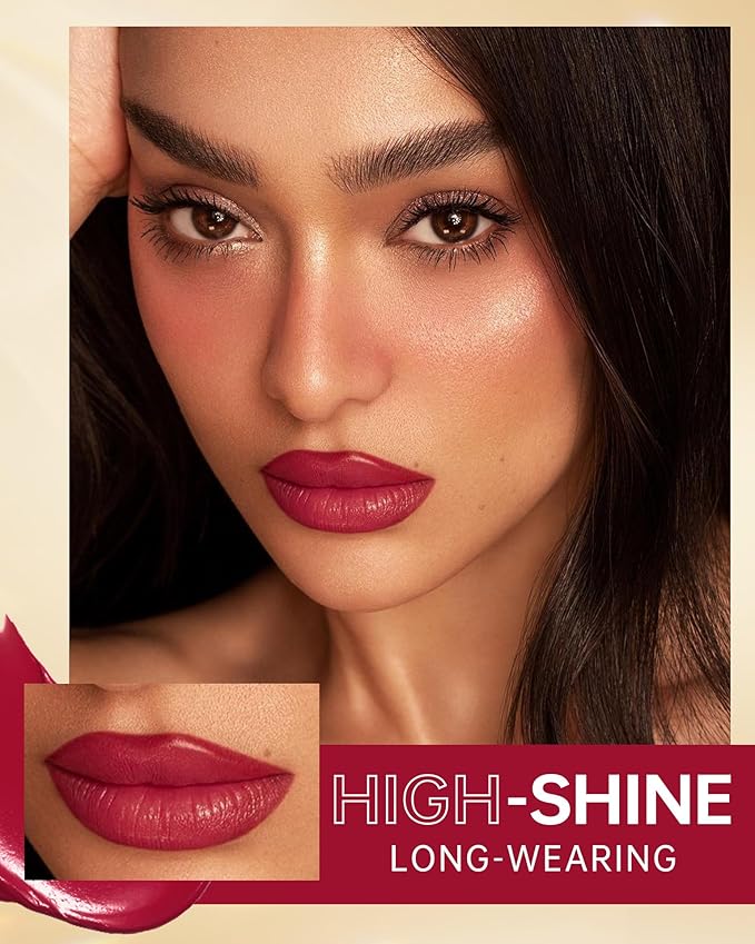 MAKI YIKA Red Lipstick for Women Moisture Hydrate Lipsticks Glossy Dark Lipsticks Sheer Finish Lightweight Tinted Lip Balm, Z03 Undressed