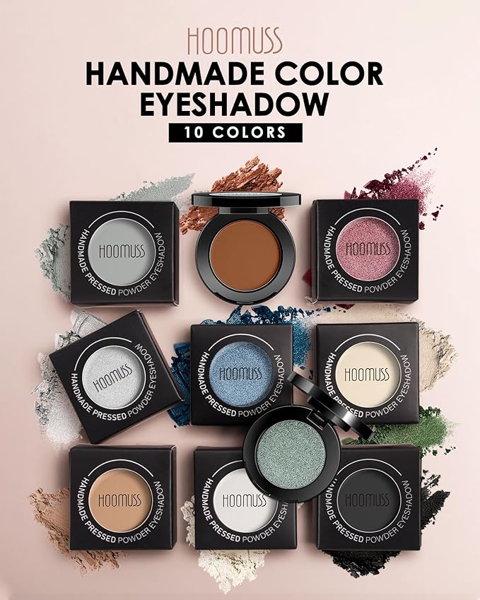 Burgundy Red Eyeshadow Shimmer Handmade Gothic Eye Sahdow Makeup Palette for Halloween Pigmented & Long Lasting Dark Red Matte Eyeshadow- WineRed