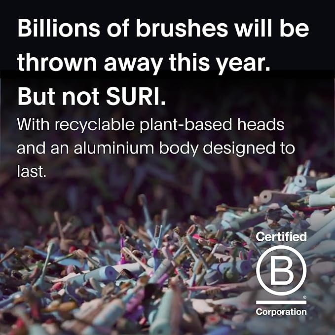 SURI 1.0 Sonic Electric Toothbrush | 1 Month+ Battery | Designed in California | Sustainable Electric Toothbrush for Adults | Travel Toothbrushes | Tooth Brush | Green