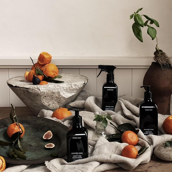 Homecourt Hand Cream, Non-Greasy Moisturizer for Hydrated, Nourished & Soft Hands, Dermatologist Tested, Clean Formula, Mandarin Basile, 12 fl oz