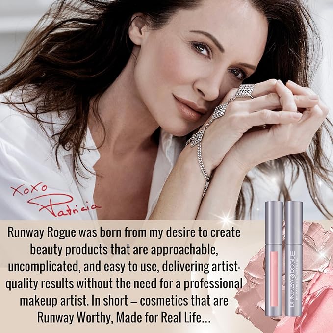 Runway Rogue LuxGloss Lip Gloss, High-Pigment Shimmery Muted-Rose Lip Gloss, ‘Strike a Pose’