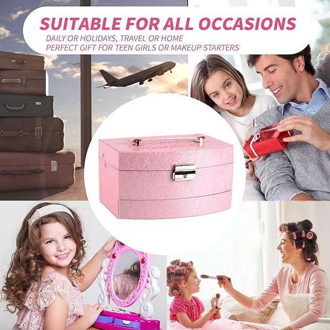 Hot Sugar Makeup Kit for Girls 10-12 | All-in-One Beginner Cosmetic Set with Real Tools & Cosmetics | Birthday Christmas Gift for Tweens, Teens & Kids (Pink)