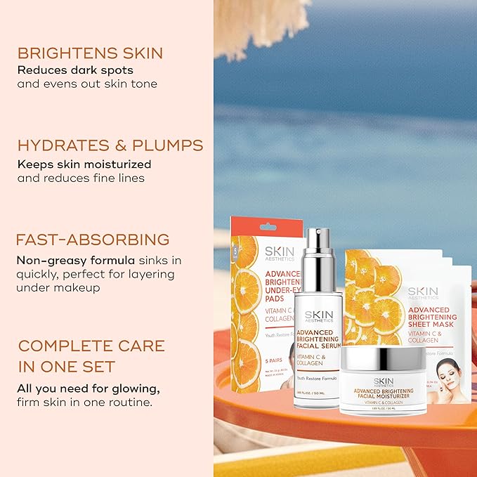 Vitamin C & Collagen Regimen - Anti-Aging, Collagen Boosting, Firming - Clean Beauty, Cruelty-Free Korean Skin Care for All Skin Types - Set of 4