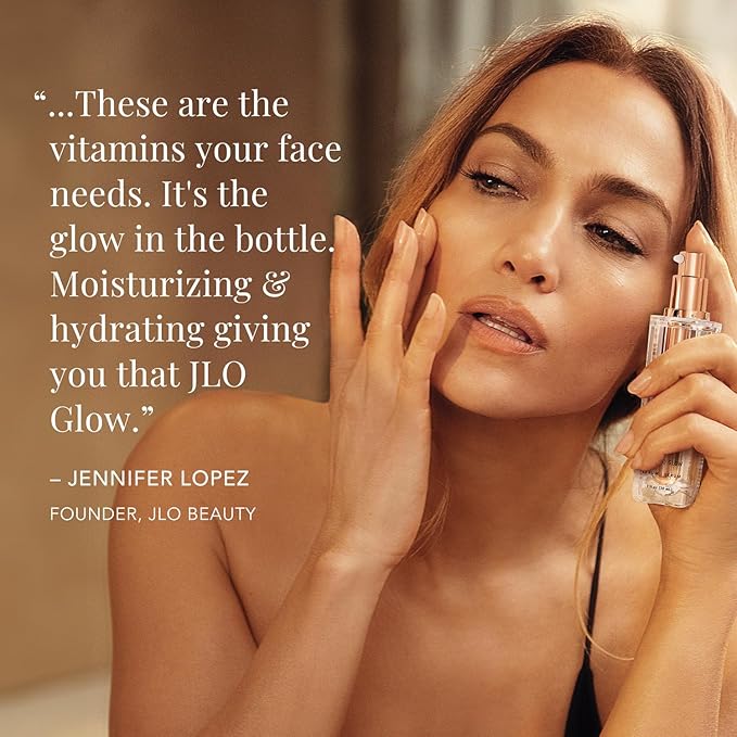 JLO BEAUTY That JLo Glow Face Serum, Skin Care Facial Serum that Helps Tighten, Plump, Glow, and Hydrate, Antioxidant Rich Formula Made with Squalane to Support Skin Elasticity & Skin Firmness, 1.5 Oz