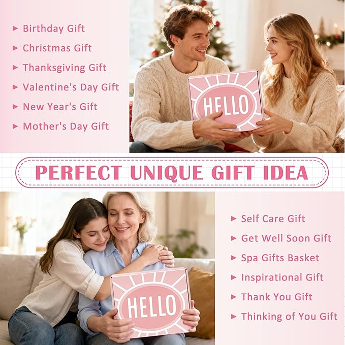 Gift Baskets for Women, Unique Birthday Gifts for Women, Thinking of You Inspirational Gift Set Box, Get Well Soon Gift Basket Sending Hug, Christmas Gifts for Teen Girl Her Wife Best Friend Sister