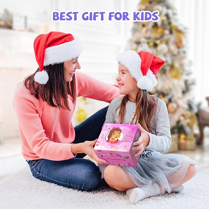 Kids Makeup Sets for Girls, 66pcs Real Cosmetic for Kids Toys with Mirror, Princess Washable Girls Makeup Kit, Non-Toxic & Safe Brithday Gifts for 3 4 5 6 7 8 10 - 12 Years Old(Light Pink)