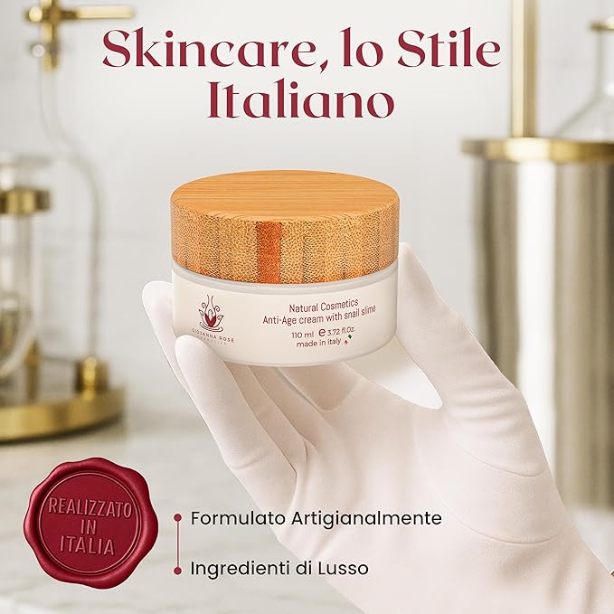 Anti-Wrinkle Snail Mucin Cream – 73% Snail Mucin Moisturizer, Hyaluronic Acid for Deep Hydration, Antiaging Face Moisturizer, Firm & Glowing Skin, 3.72 Fl Oz