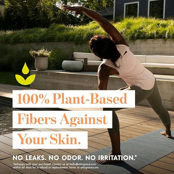 Attn: Grace Moderate Incontinence Pads for Women, 28-Pack - High Absorbency, Breathable, Plant-Based - Incontinence Pads for Moderate Bladder Leaks & Sensitive Skin