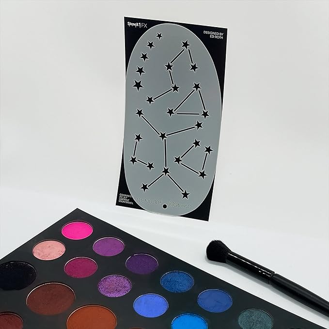 Stencil1FX - Constellations Stars Eye Makeup Stencil for Costumes, Dress Up, Halloween, Cosplay, Arts, Face Painting