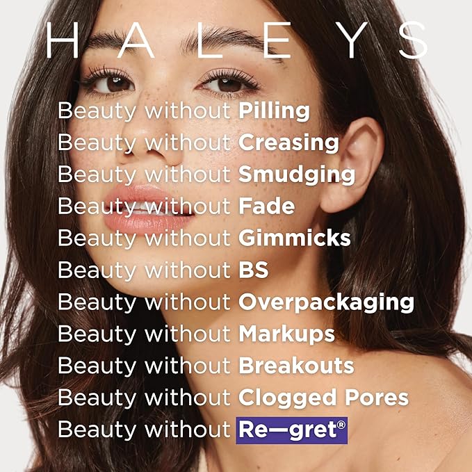 HALEYS Crease Eyeshadow Brush, Medium Fluffy Tapered Brush, Soft, Easy Blending Makeup Tool, Seamless, Multi-tasking Makeup Brush for Cream and Powder, High-end Synthetic Bristles, Vegan + CF