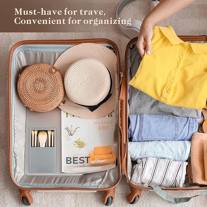 Travel Makeup Brush Set, travel make up brushes sets mini eye shadow kits small size eyeshadow case eyes makup brushed makeuo soft brushs basic cosmetic profesional tools (Sky Blue)