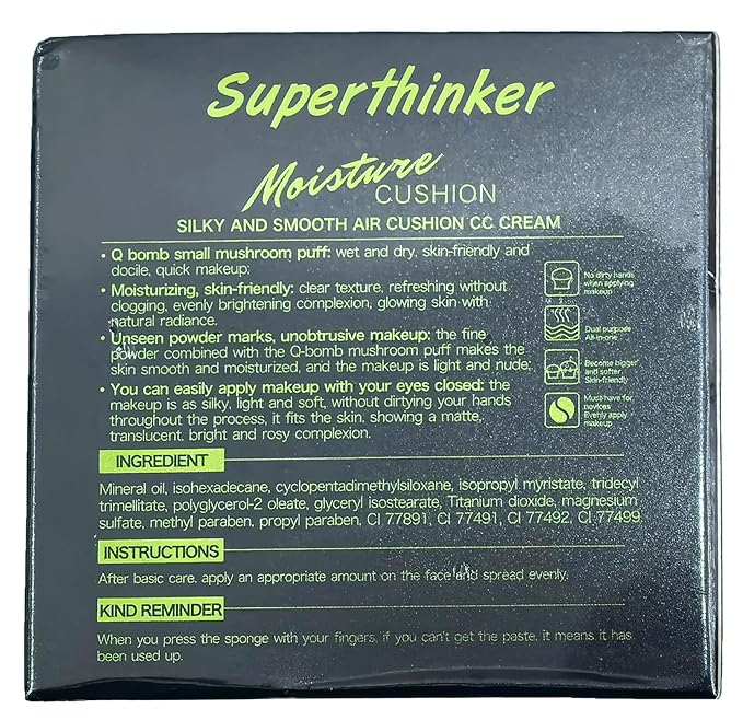 Mushroom Head Air Cushion CC Cream, BB Cream Face Makeup Foundation for Mature Skin Moisturizing Concealer Brighten Long-Lasting, Even Skin Tone for All Skin Types (2PCS Ivory)