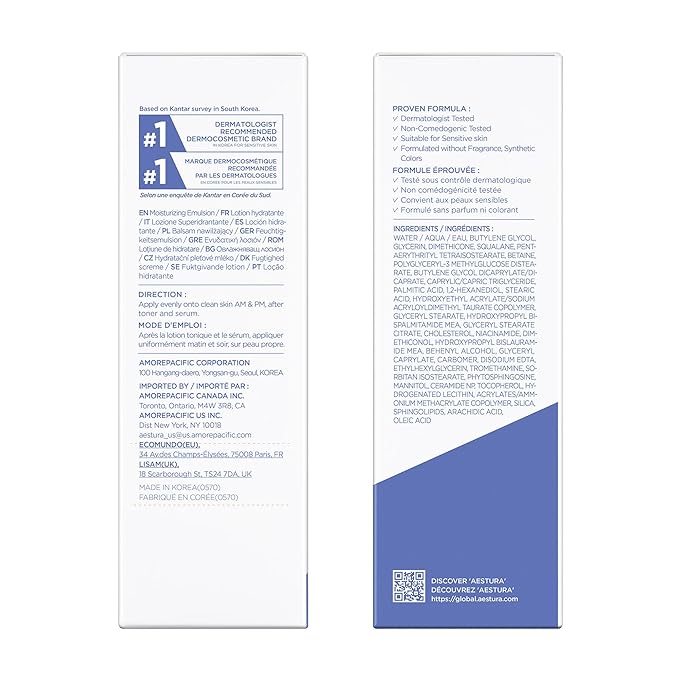 AESTURA ATOBARRIER365 Lightweight Korean Face Moisturizer with Ceramides | Strengthens Barrier, Fast-Absorbing Hydration, Suitable for Dry, Normal & Sensitive Skin, 90ML / 3.04 fl. Oz.