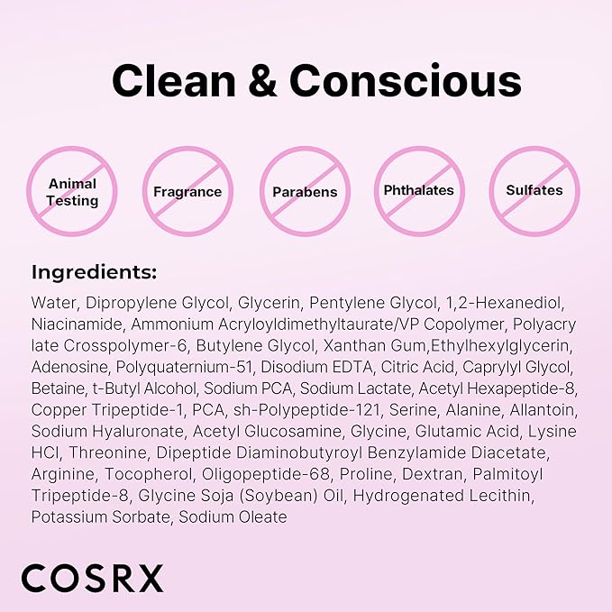 COSRX 6X Peptide Collagen Booster Toner Serum with Copper Peptides, Niacinamide & Hyaluronic Acid Skin Renewal Boosting Facial Essence for All Skin Types, Korean Skin Care, 150mL/5.07 Fl.Oz