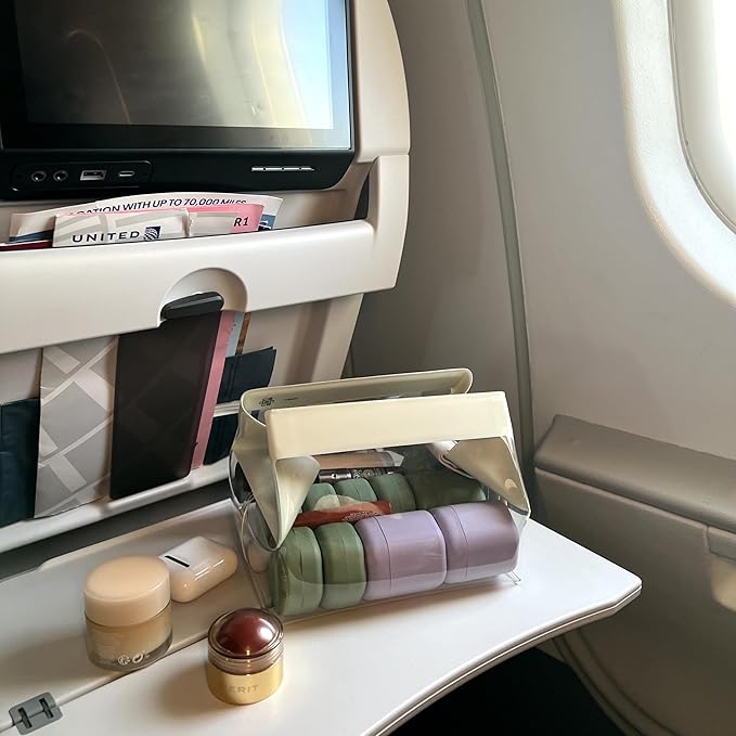 Cadence Parcel - Clear Dopp Kit with Magnetic Closure - Durable and Leak-Resistant Travel Toiletry Kit - TSA-Compliant & Modular Design - Hygiene Bag for Travel Essentials - 1 Qt - Ink