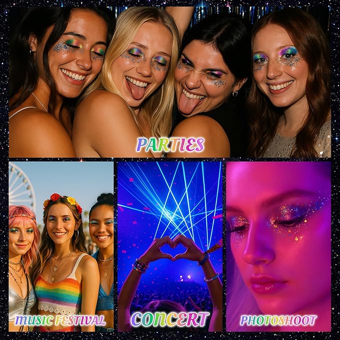 UCANBE Chameleon Multichrome Eyeshadow Palette, 10 Colors Shifting Chromatic Light-Reflecting Metallic Eye Shadow, Multi-Use Blendable Holographic Glitter Shimmer Eye Makeup Pallet (Solar Python)