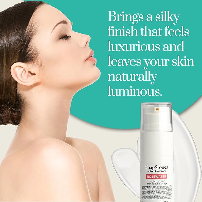 Soapstones Rose Skincare Bundle - Rosewater Toner, Bulgarian Rose Facial Wash & Rosewater Moisturizer - Hydrating Toner, Deep Moisture Face Cream & Natural Face Wash for Glowing Complexion