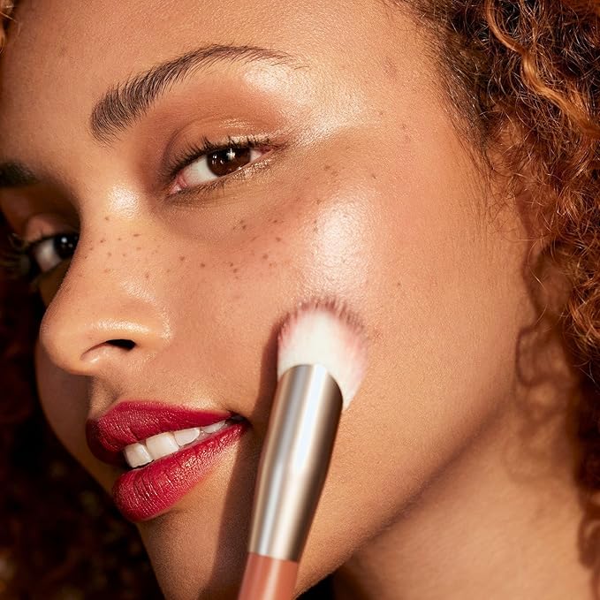 Rose Inc Number 2 Angled Blush Brush - Vegan & Sustainable Makeup Brush for Precise Application