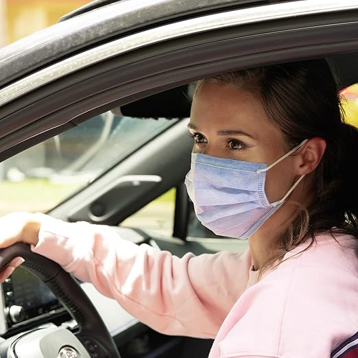 Cranberry USA C2700CBcase Cosmo Earloop Face Mask, Disposable, Blue (Pack of 400)