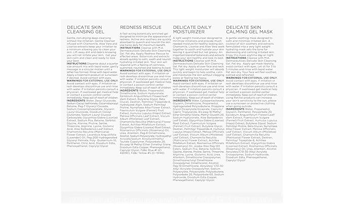 M.A.D Skincare Discover Delicate Care Set – Complete Sensitive Skin Regimen with Gentle Cleansing Gel, Redness Rescue, Daily Moisturizer & Calming Gel Mask – Hydrates & Soothes Irritated Skin