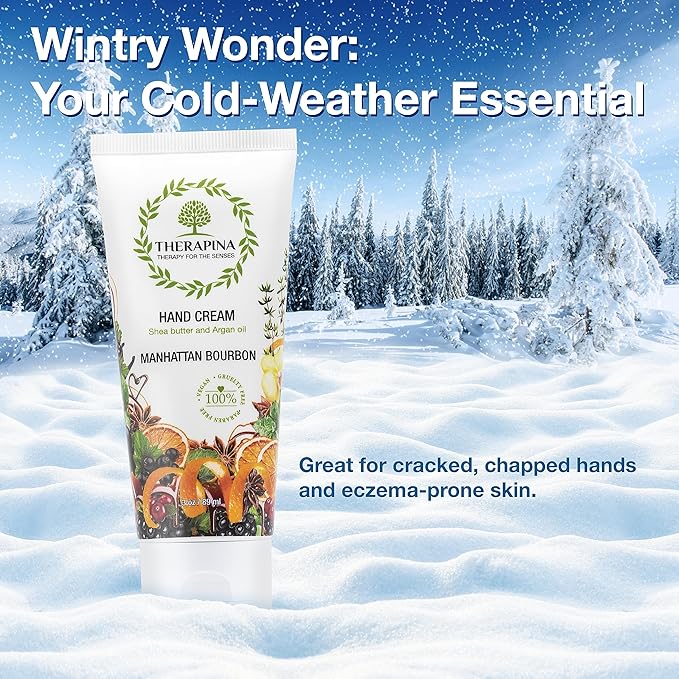 Aromatherapy Hand Cream for Dry Skin – Shea Butter Hand Cream for Women and Men with an Awakening, Long-Lasting Manhattan Bourbon Scent – Vegan Hand Cream Lotion for Dry Skin, 3 Oz.