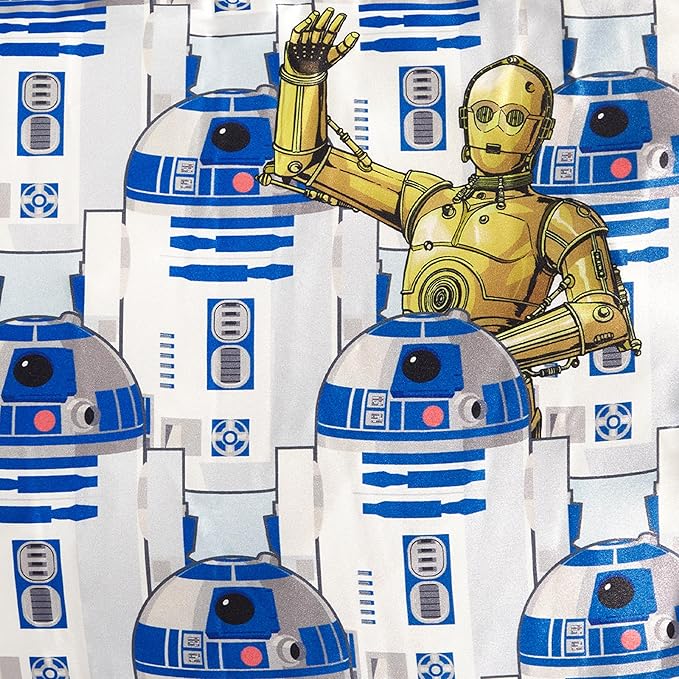 Kitsch x Star Wars R2-D2 & C-3PO Satin Pillowcase | Satin Pillowcase with Zipper, Better Than Silk Pillowcase | Frizz-Reducing Pillow Case for Hair & Skin Care, Cooling & Breathable - King