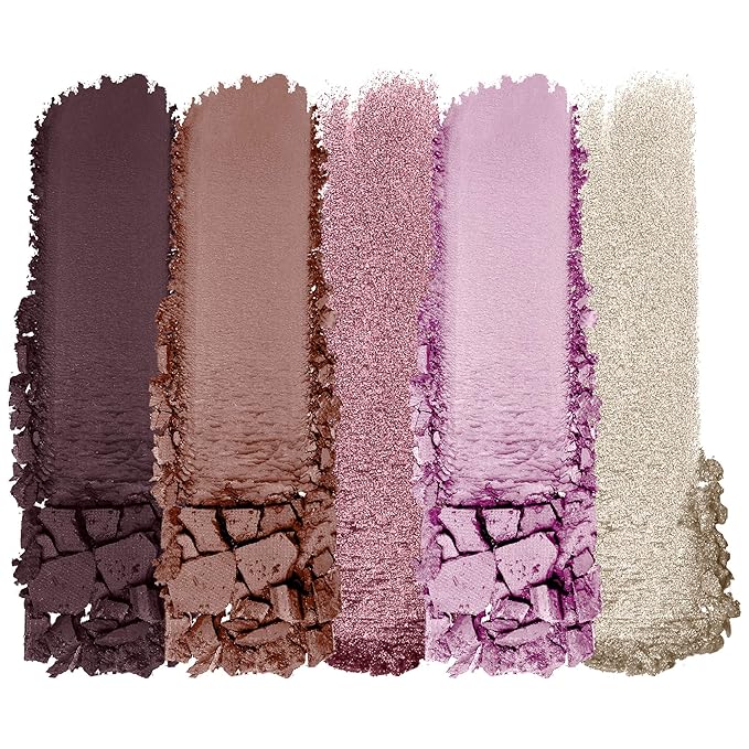 wet n wild Color Icon Eyeshadow Makeup 5 Pan Palette, Matte, Shimmer, Metallic, Long Wearing, Rich Buttery Pigment, Cruelty Free - Petalette