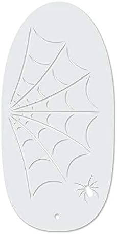 Stencil1FX - Spiderweb and Spider Eye Makeup Stencil for Costumes, Dress Up, Halloween, Cosplay, Arts, Face Painting, Witches, Vampires
